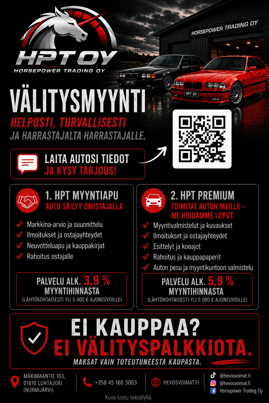 Horsepower Trading Oy välitysmyynti - helppo, turvallinen ja harrastajalta harrastajalle